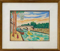 Bord de Seine, Paris by Élisée Maclet, c. 1950