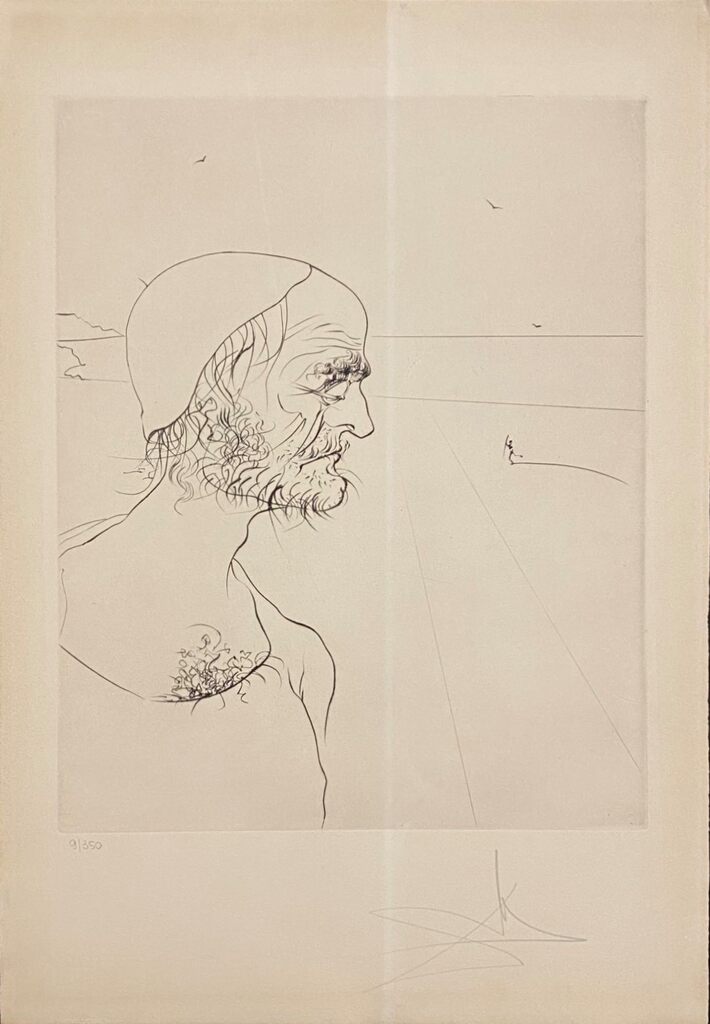 The Old Man and the Sea - Portrait by Salvador Dalí, 1974