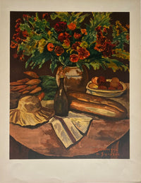 Nature morte, Fleurs, pain et chapeau (1933) by André Dunoyer de Segonzac, 1967