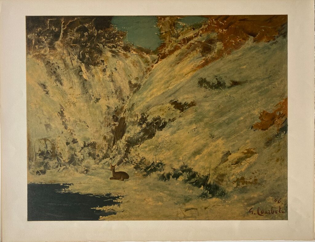 Paysage de neige dans le jura, avec chevreuil (1866) de Gustave Courbet, 1973