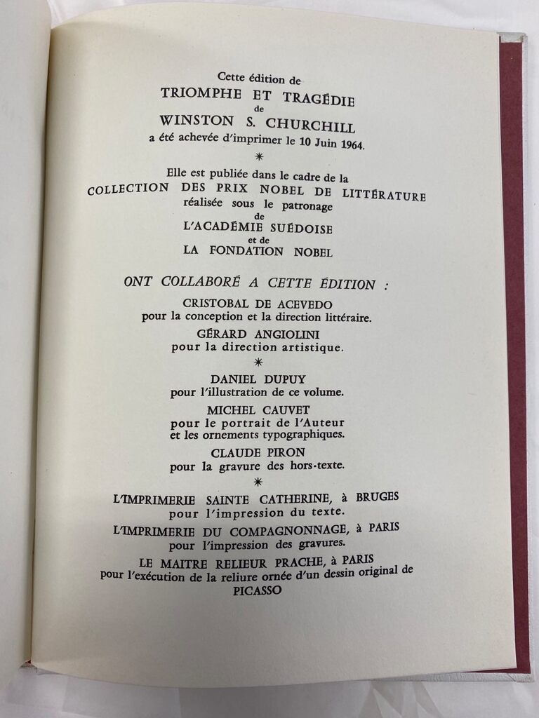 Triomphe et tragédie de Winston S. Churchill. Tome II by Pablo Picasso, 1964 (view 4)