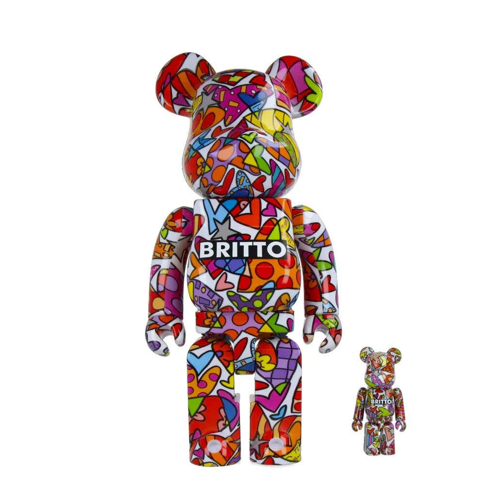Romero Britto Heart 400% + 100% by BE@RBRICK, 2024