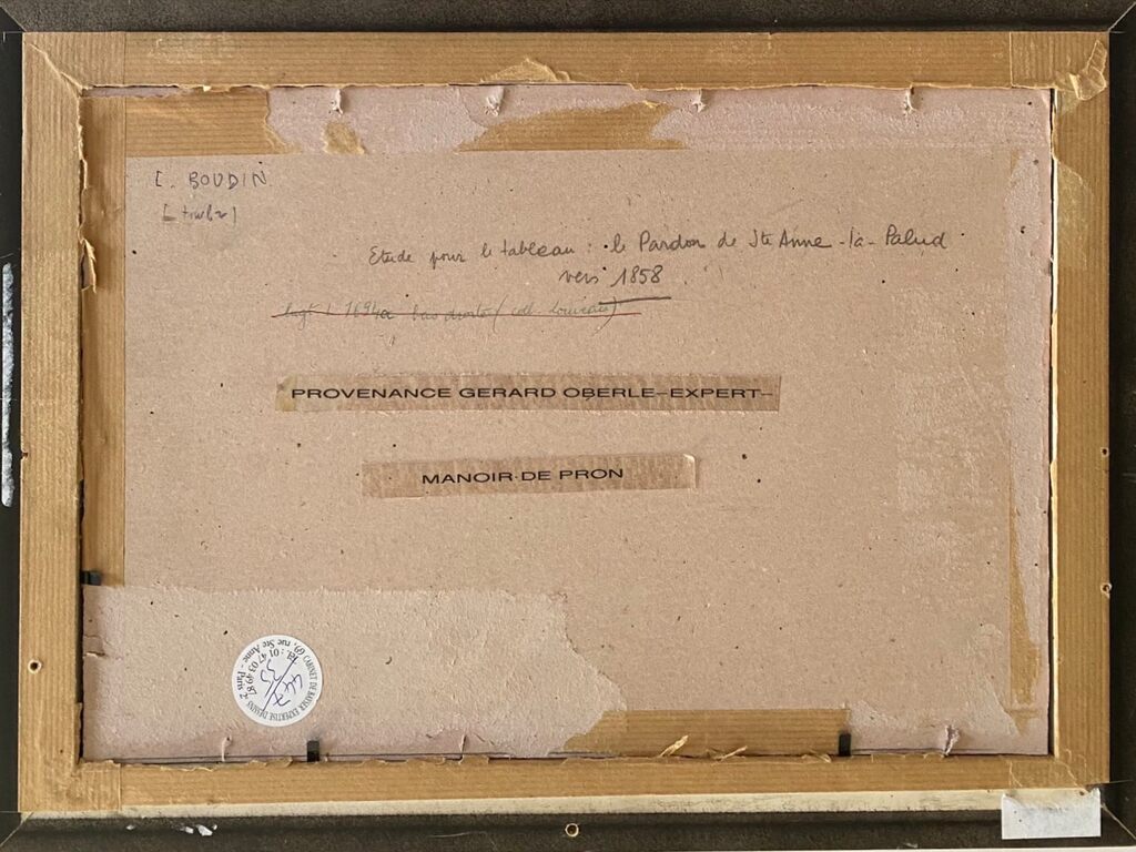 Etude pour "Le Pardon de Sainte-Anne-la-Palud" d'Eugène Boudin, vers 1858 (vue 3)