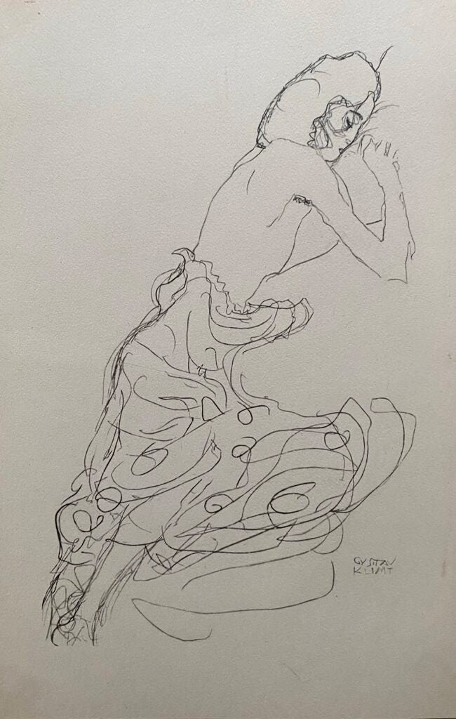Reclining nude de Gustav Klimt, 1922 (vue 2)