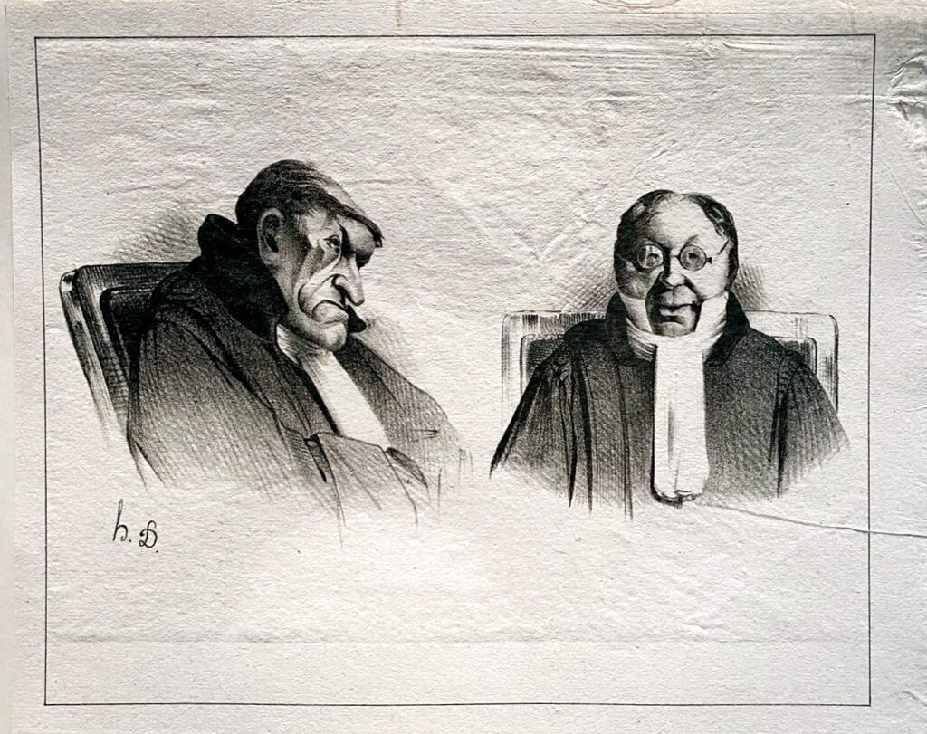 Court Scene by Honoré Daumier, 1918