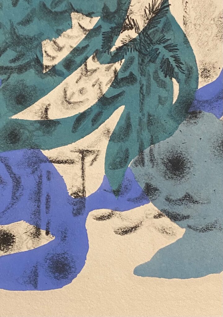 C'est dans ces patries de danse du ventre, d'eunuques et de harems que l'oiseau-bleu va passer la mauvaise saison... by Jean Lurçat, 1965 (view 3)