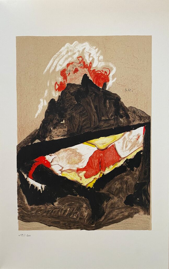 Red-Haired Girl with Spread Legs by Egon Schiele, 2007