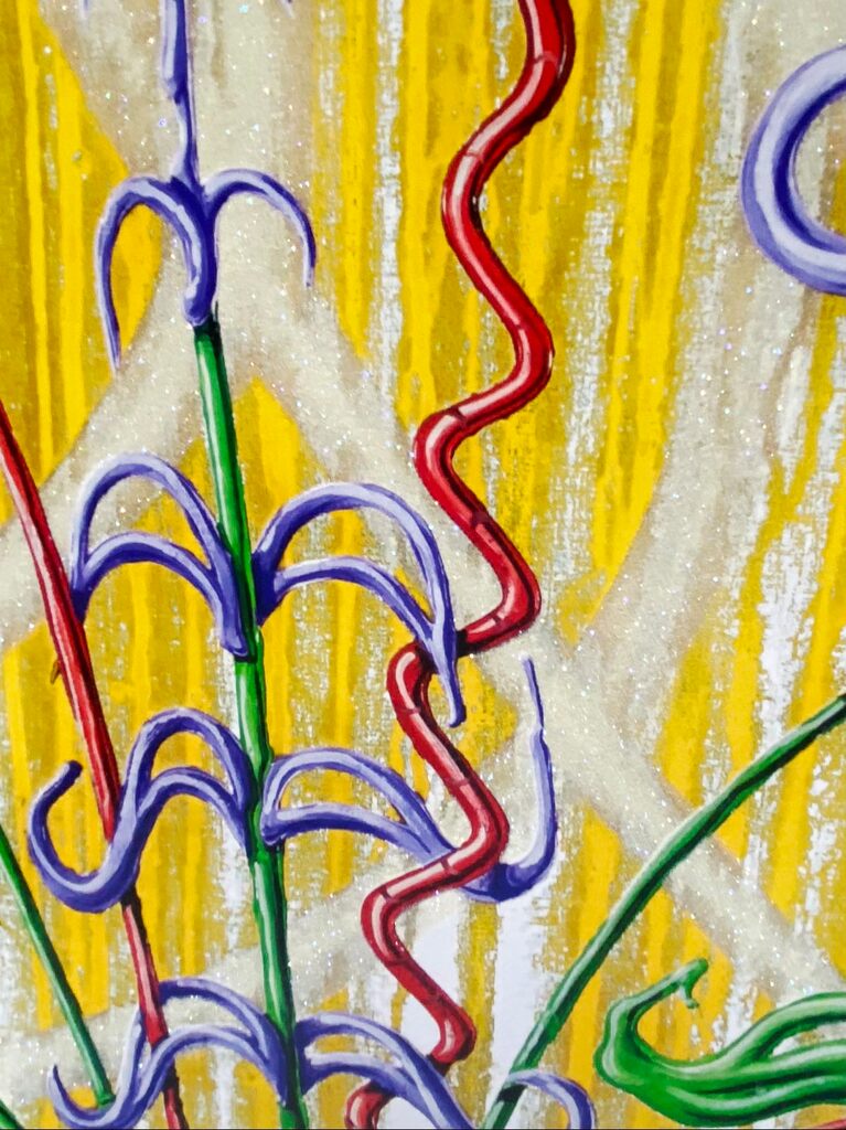 Flores Yellow by Kenny Scharf, 2020 (view 3)