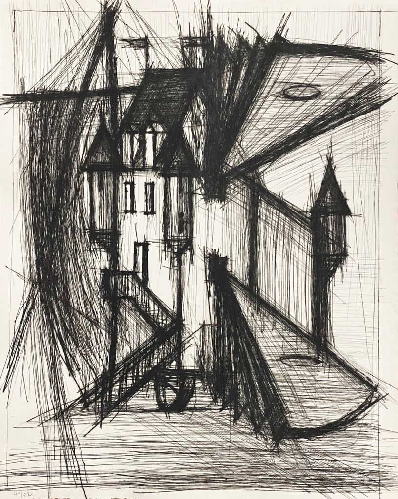 Les maisons à roulettes et soufflets de Bernard Buffet, 1958