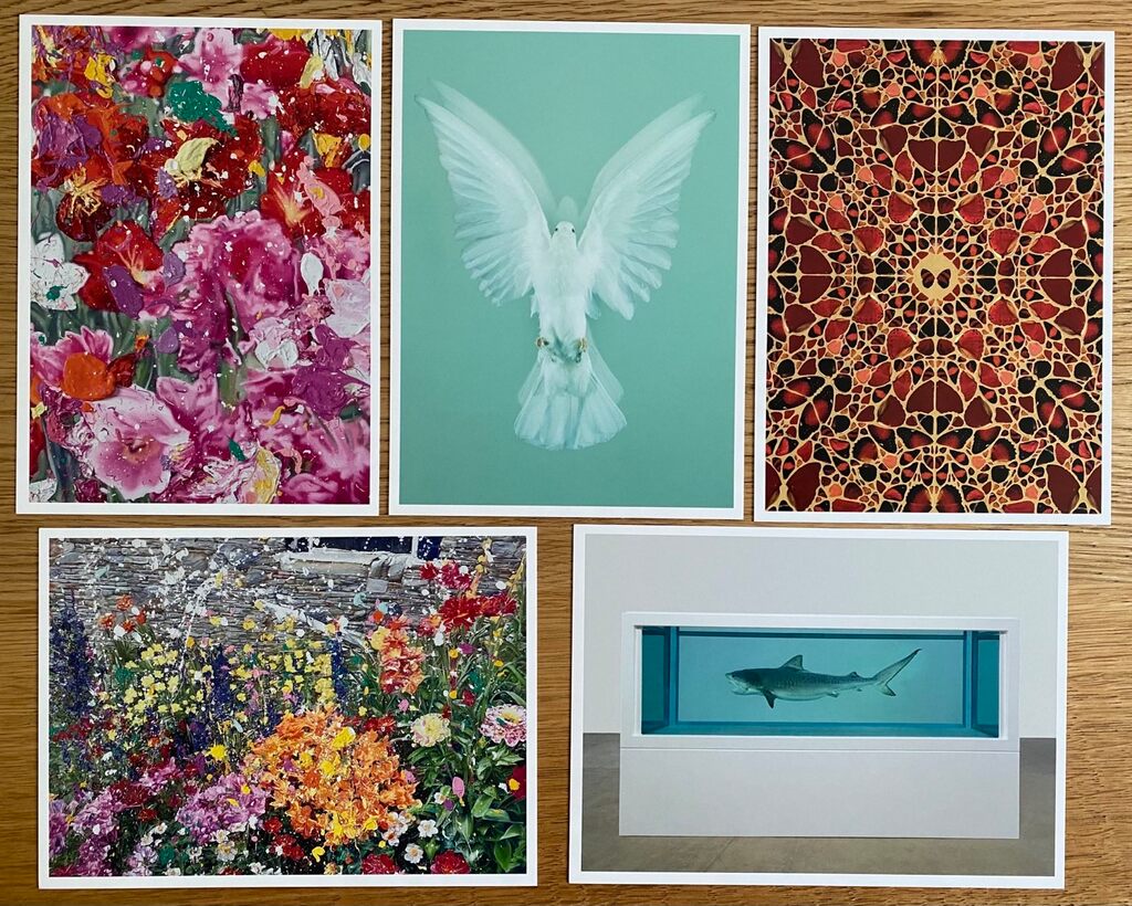 Set of 5 postcards de Damien Hirst, 2024
