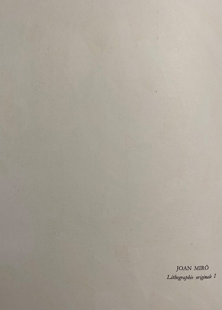 Lithographie originale I de Joan Miró, 1977 (vue 2)