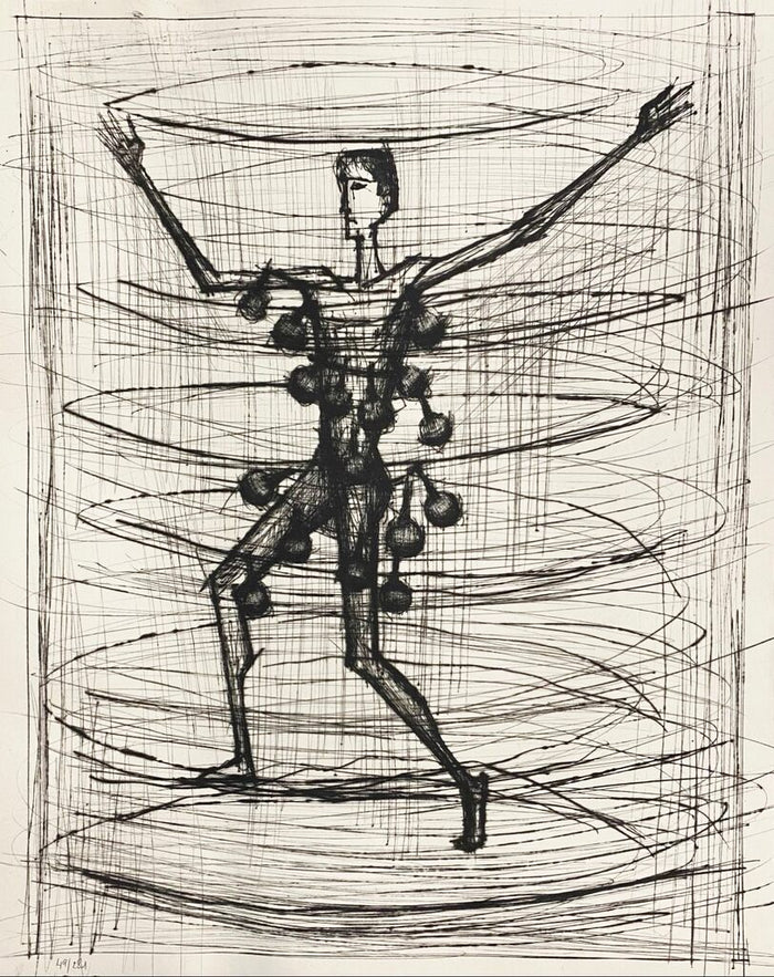 Cyrano environné des bouteilles de rosée de Bernard Buffet, 1958