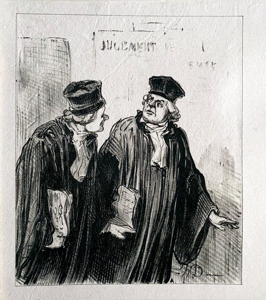 Court Scene by Honoré Daumier, 1918