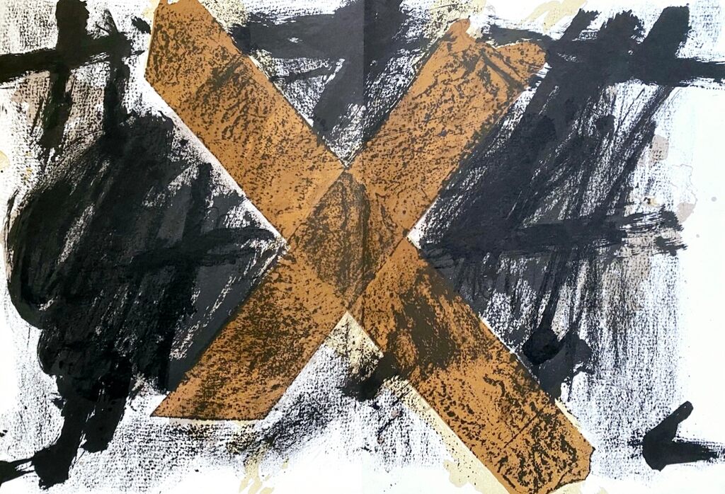 Lettre X by Antoni Tàpies, 1972