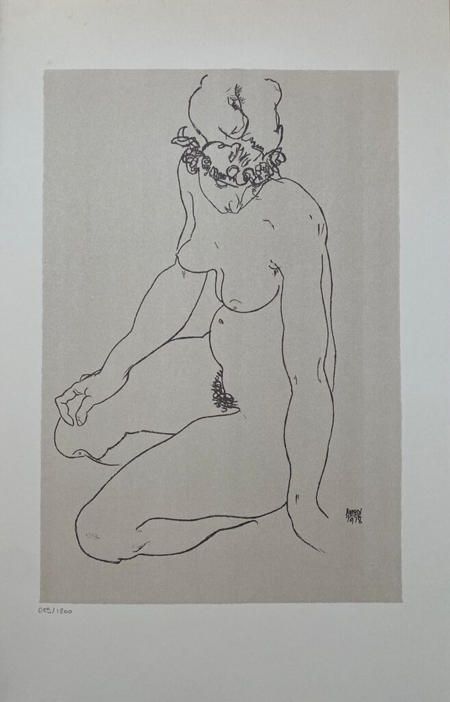 Kneeling Female Nude, Timing to right d'Egon Schiele, 2007