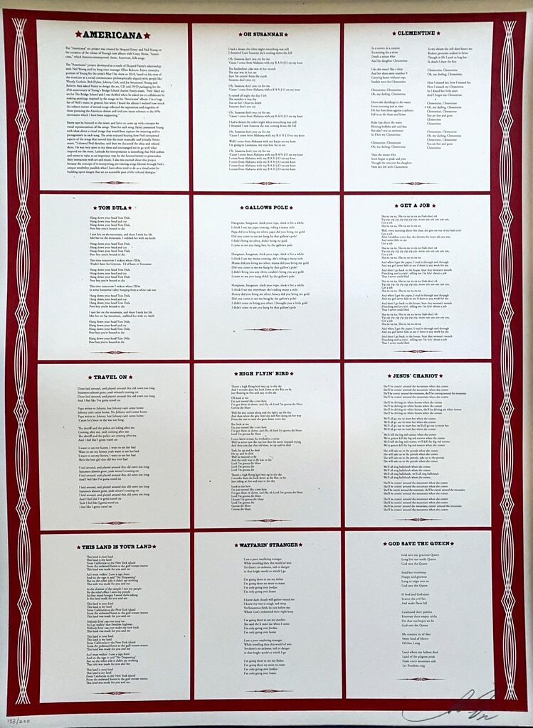 Americana Lyrics by Shepard Fairey, 2012