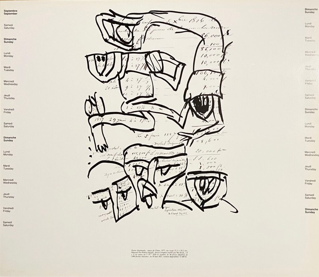 September de Pierre Alechinsky, 1983