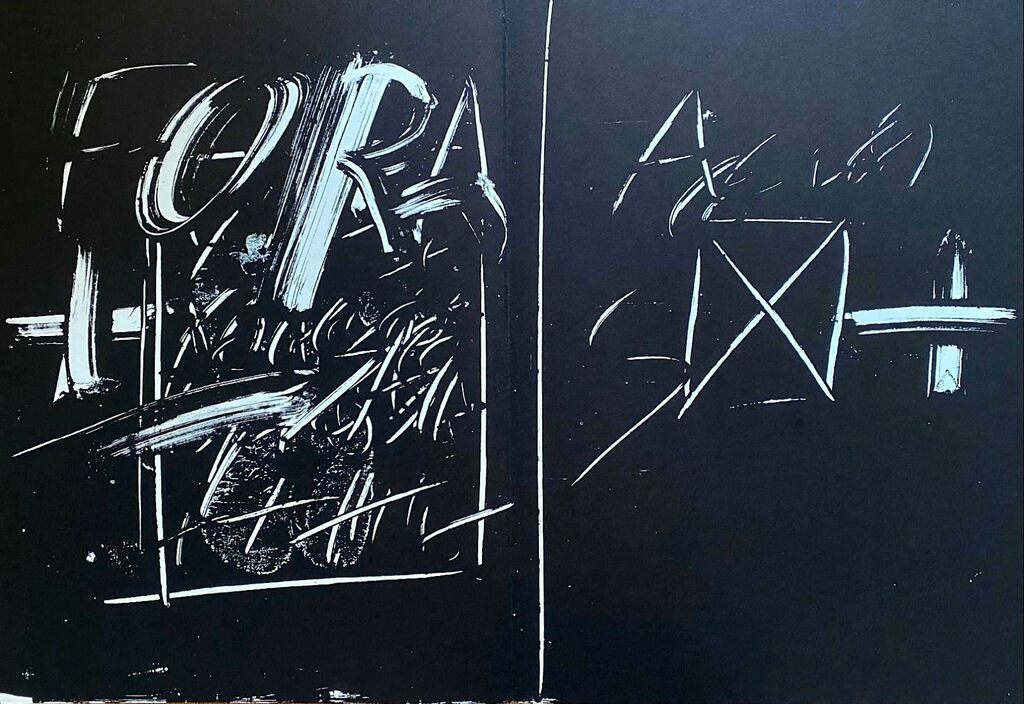 Lithograhie monochrome by Antoni Tàpies, 1974