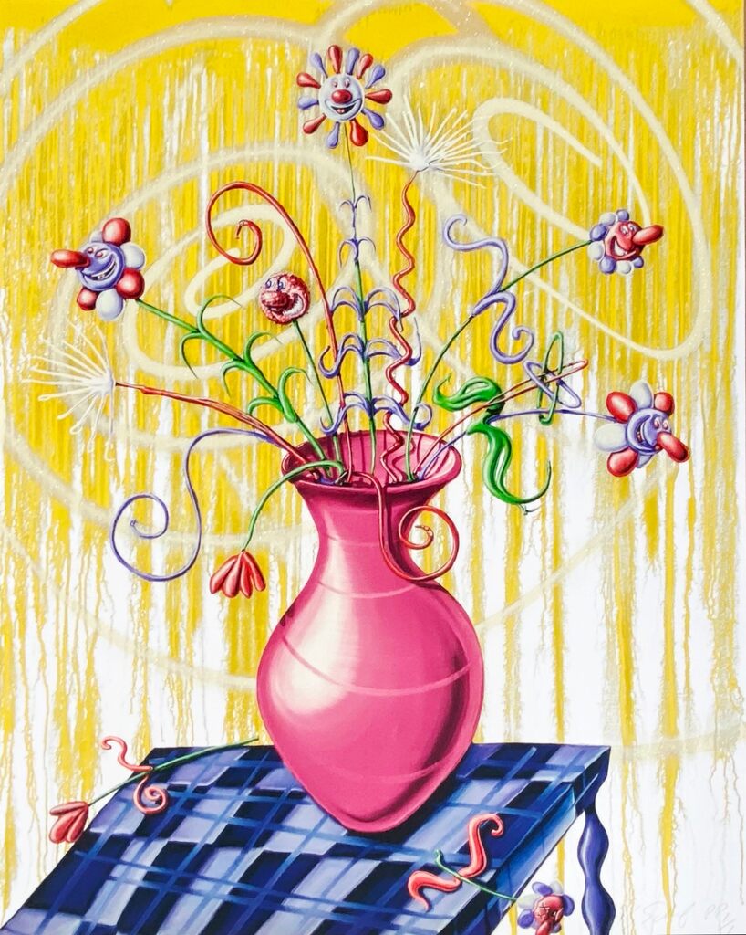 Flores Yellow by Kenny Scharf, 2020