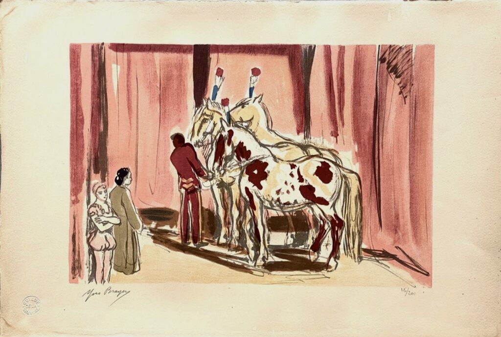 Les chevaux de cirque by Yves Brayer, c. 1950