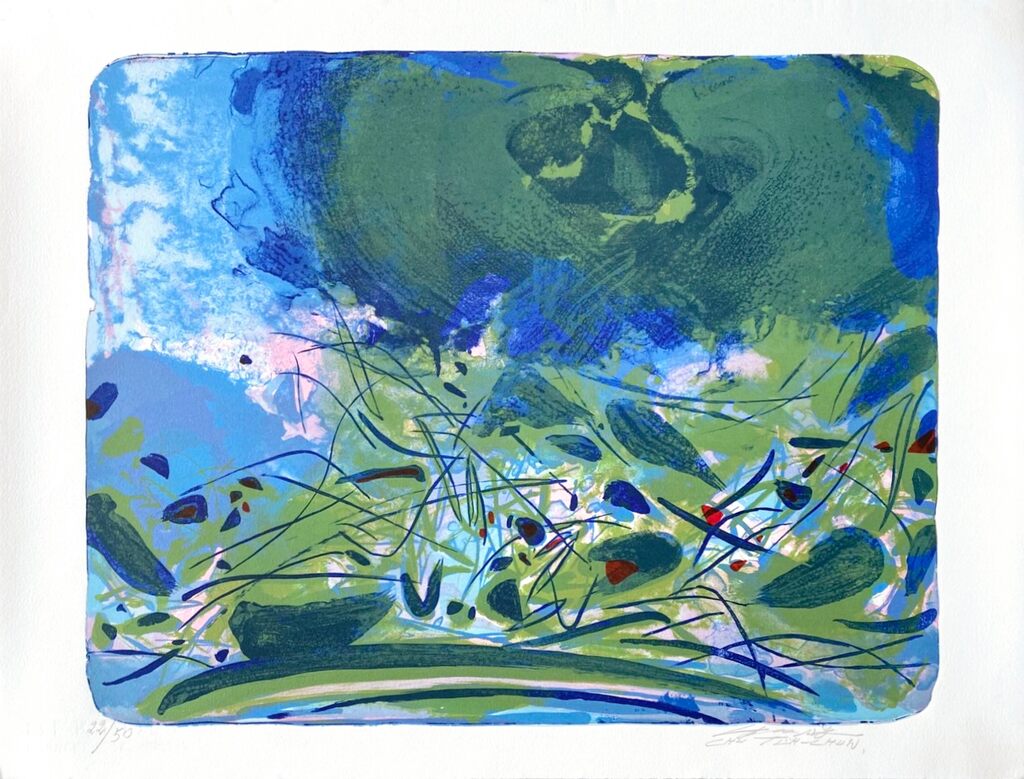 Prémices vertes by Chu Teh-Chun, 1987