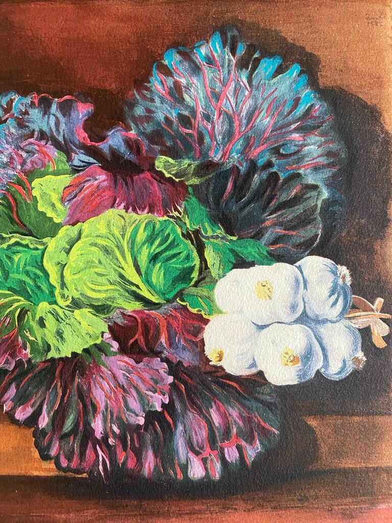 Nature-morte au chou de Moïse Kisling, 1954 (vue 3)