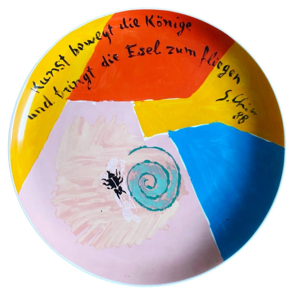 Kunst bewegt die Könige und bringt die Esel zum fliegen de Sandro Chia, 1988