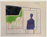 La chute d'Icare, 7.1.58.III de Pablo Picasso, 1972