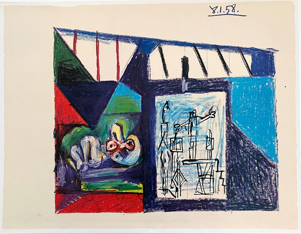 La chute d'Icare, 8.1.58 de Pablo Picasso, 1972