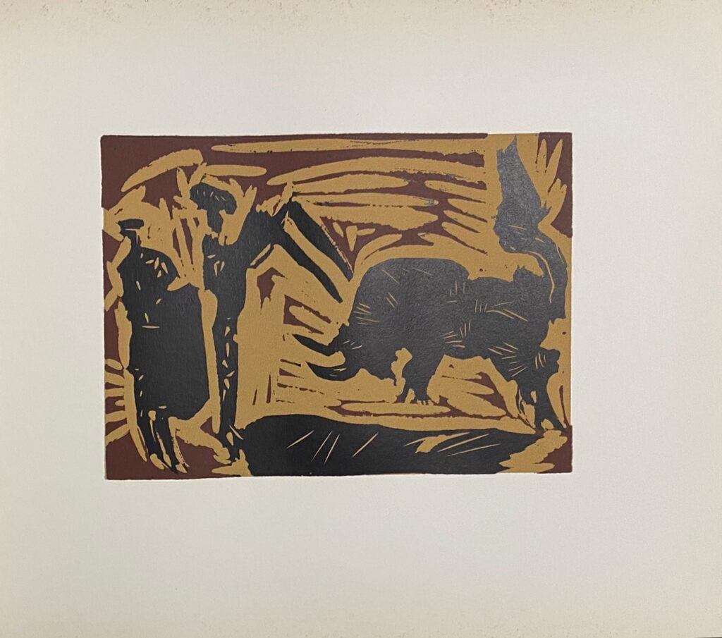 Taureau chargeant by Pablo Picasso, 1963
