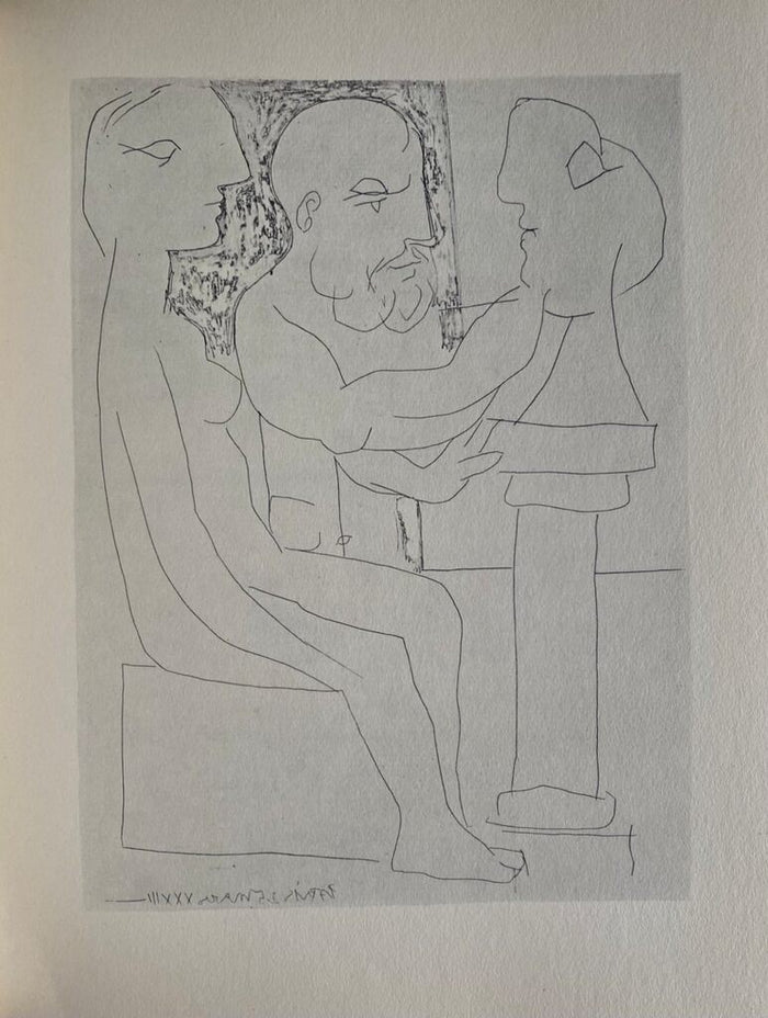 Vieux sculpteur au travail I de Pablo Picasso, 1956