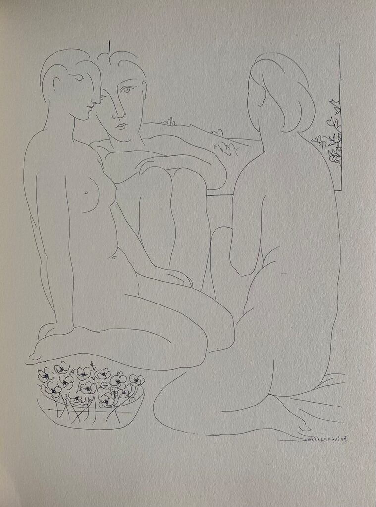 Trois femmes nues et une coupe d'anémones de Pablo Picasso, 1956