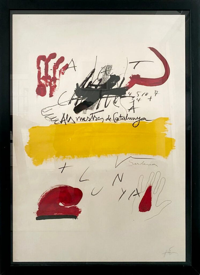 Als Mestres de Catalunya d'Antoni Tàpies, 1974