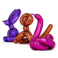 Set of 3 Balloon Animals (Violet Rabbit, Orange Monkey, Magenta Swan) by Jeff Koons, 2019