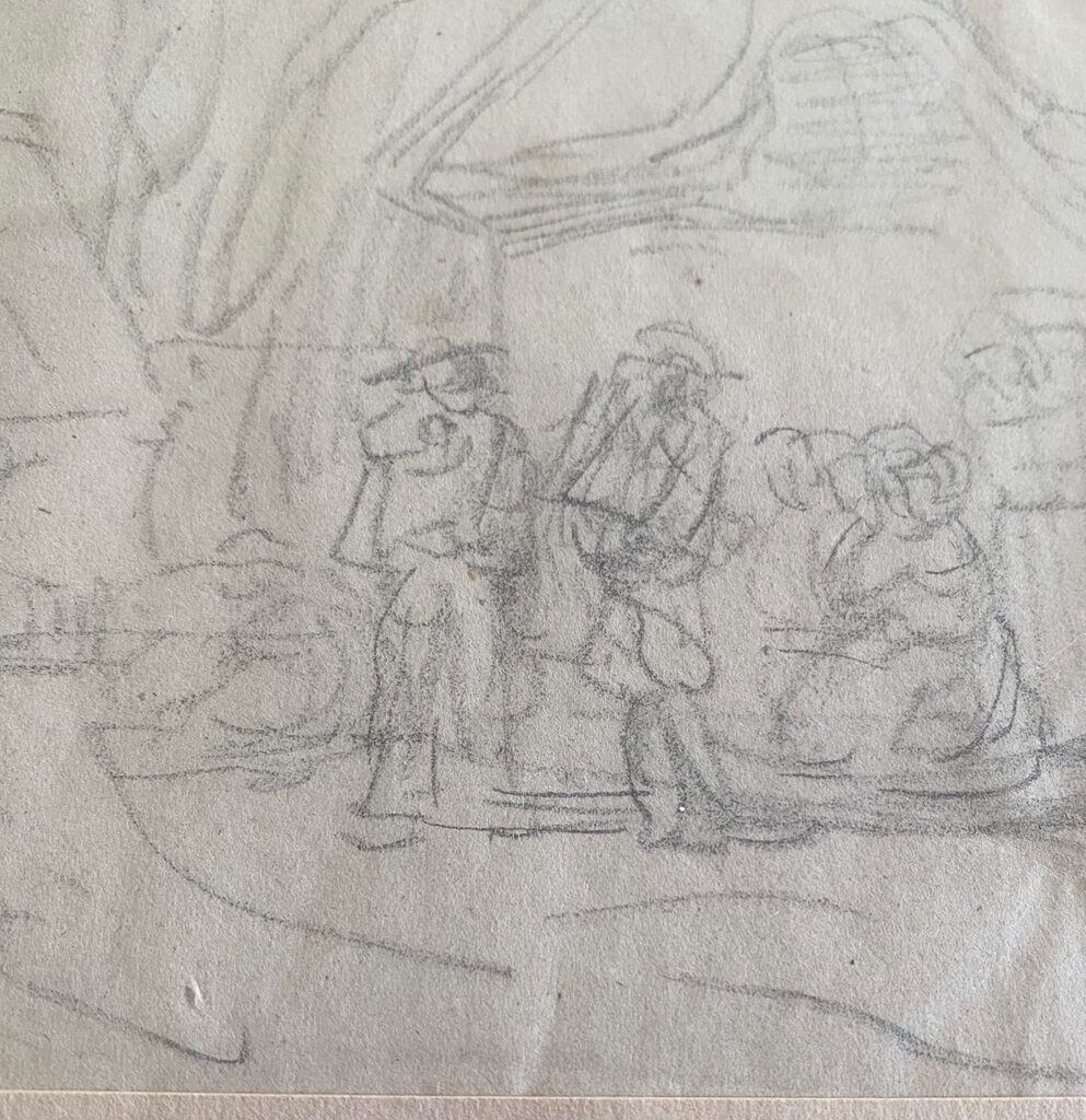 Paysans bretons devant des chaumières by Eugène Boudin, c. 1860 (view 3)