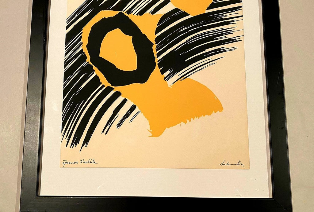 Composition by Gérard Schneider, 1974 (view 2)