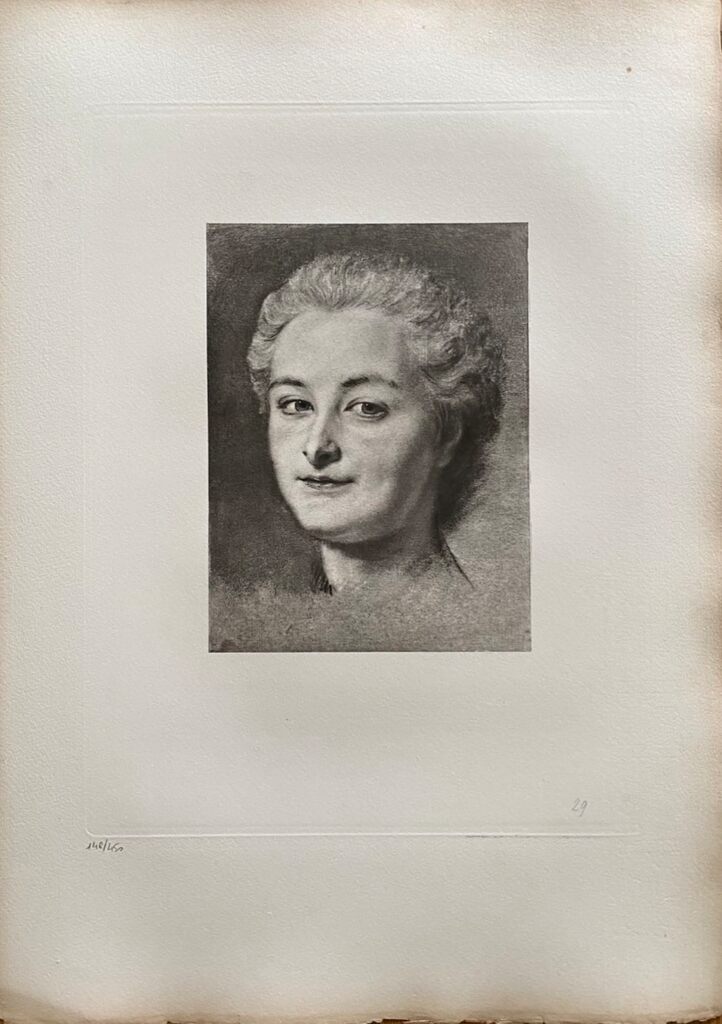 Portrait de la Marquise de Rumilly by Maurice-Quentin de La Tour, 1908