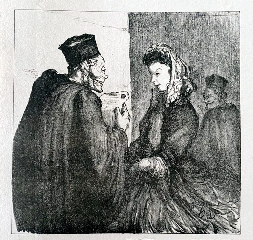 Court Scene by Honoré Daumier, 1918