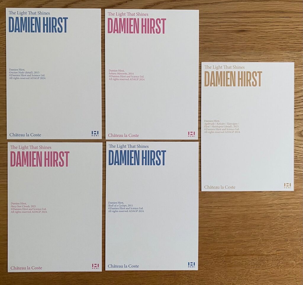 Set of 5 postcards de Damien Hirst, 2024 (vue 2)