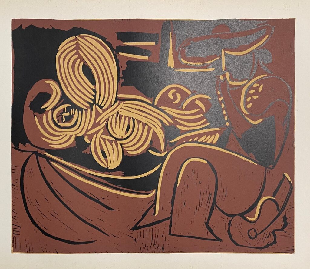L'aubade, avec femme endormie by Pablo Picasso, 1963