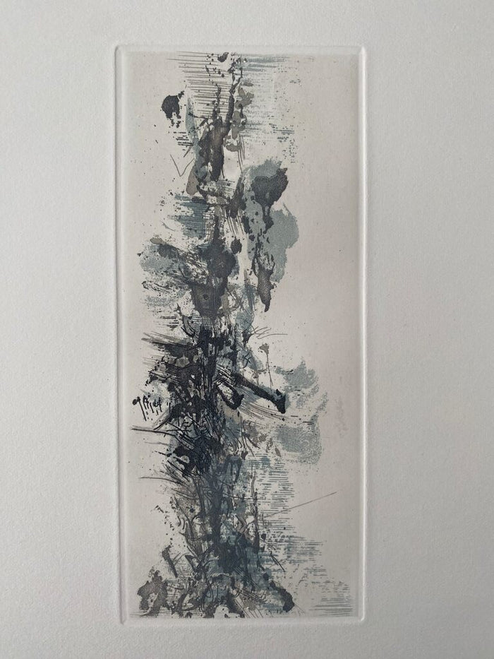 Untitled ( grey) de Zao Wou-Ki 趙無極, 1962 (vue 2)