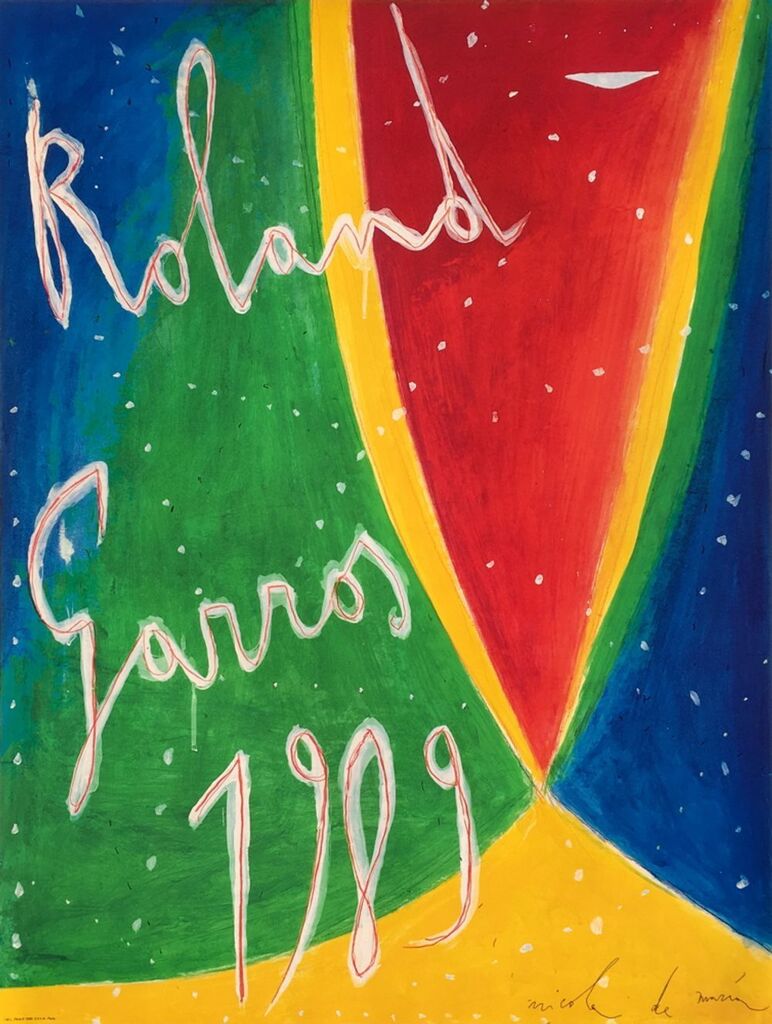 Roland-Garros Official Poster de Nicola De Maria, 1989