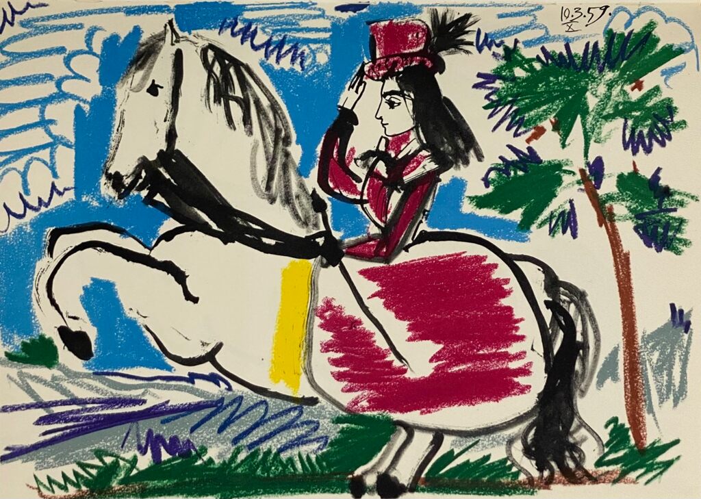 La cavalière X de Pablo Picasso, 1961