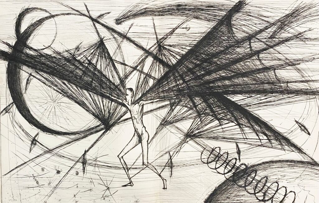 La machine pour aller dans la Lune by Bernard Buffet, 1958