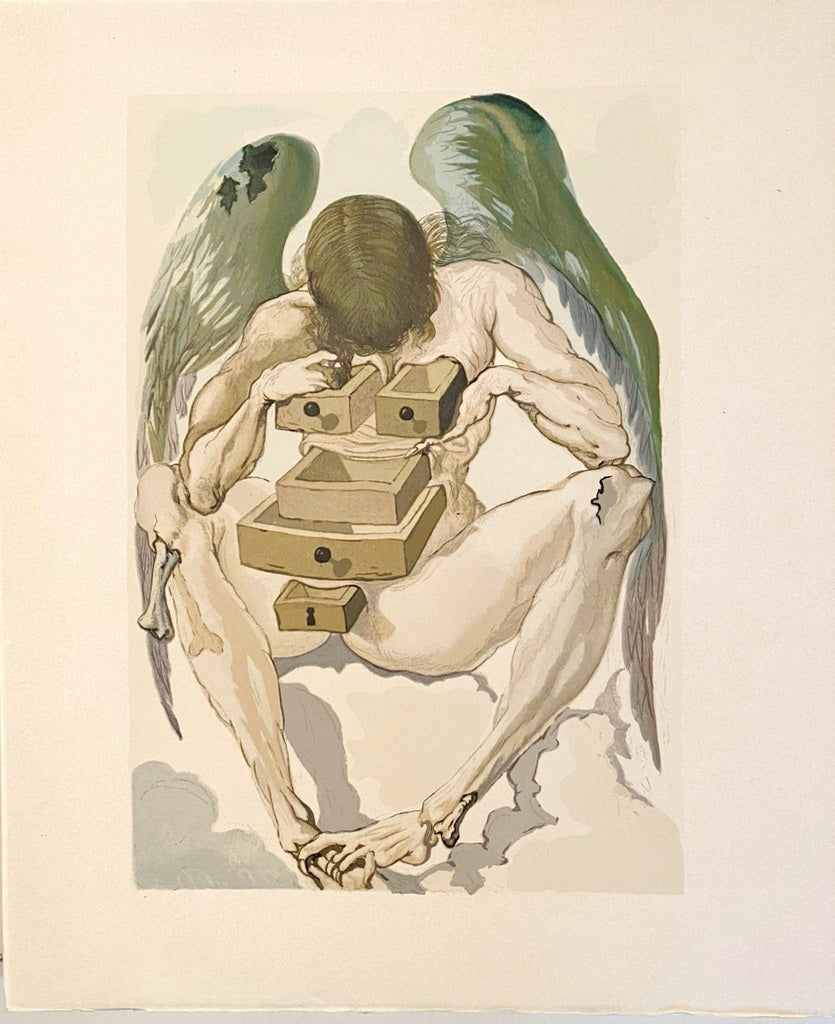 La Divine Comédie - Purgatoire 01 - L'Ange déchu by Salvador Dalí, 1963