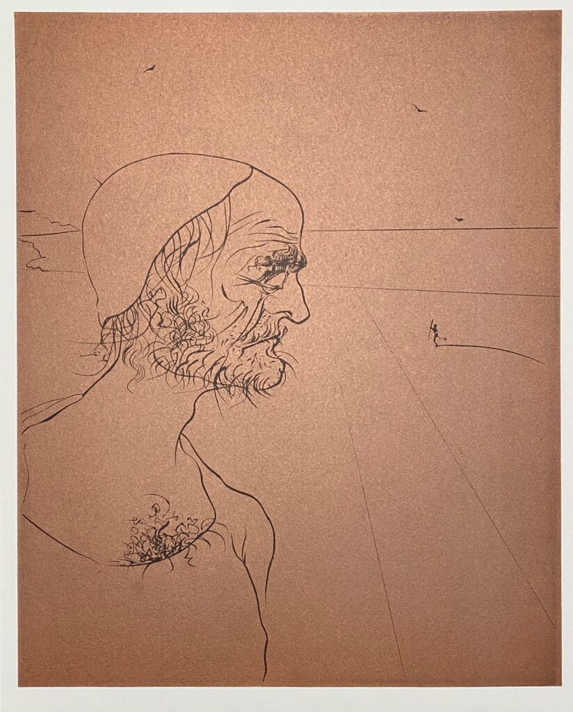 Portrait (Brown) by Salvador Dalí, 1974