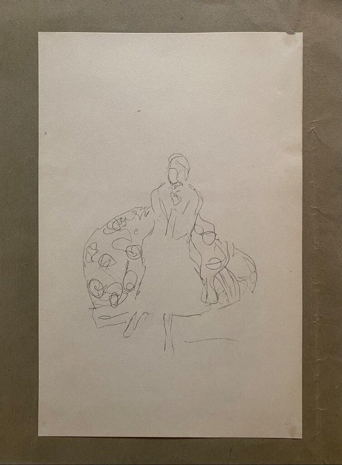Woman on a sofa by Gustav Klimt, 1922