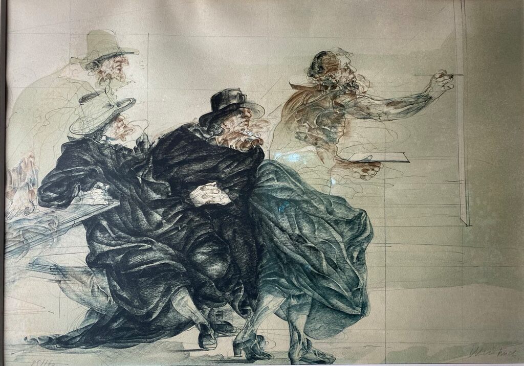 Hommage à Rembrandt de Claude Weisbuch, vers 1975 (vue 2)