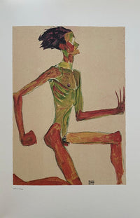 Kneeling Male Nude in profile d'Egon Schiele, 2007