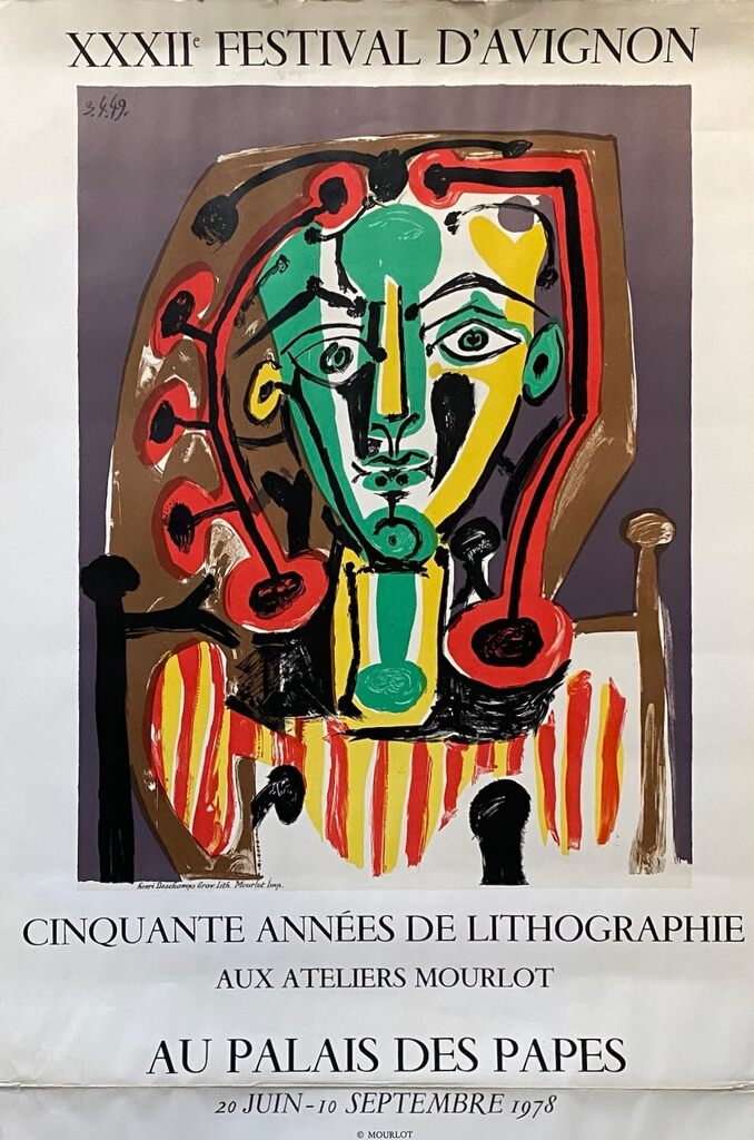 Figure au corsage rayé de Pablo Picasso, 1978